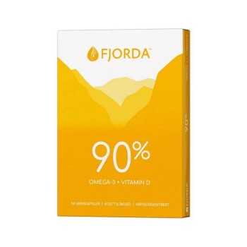 Fjorda 90% Omega-3 + Vitamin D, 60kap