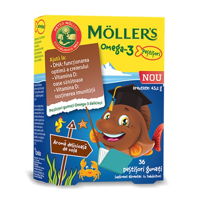 Möller's Omega-3 Jelly Fish (gumene ribice), 36kom