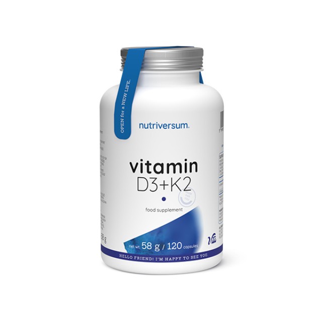 Vitamin D3 + K2, 120kap