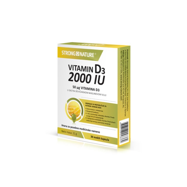 Vitamin D3 2000 IU, 30kap